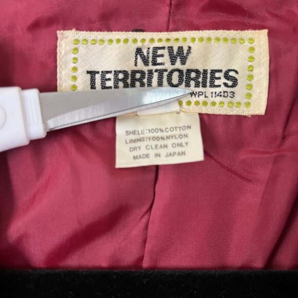 New Territories Womens Size 7 Red Two-Button Corduroy Blazer  Made in Japan - Picture 5 of 9
